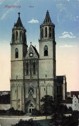 Ansicht Dom in Magdeburg Sachsen-Anhalt Postkarte AK 1919