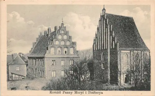 Kosciol Panny Maryi i Psalterya Postkarte AK