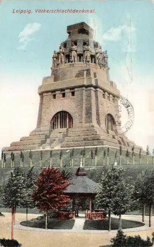 Leipzig Völkerschlachtdenkmal Postkarte AK 1929