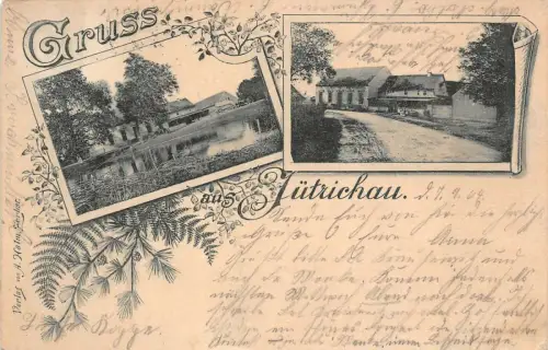 Gruss aus Jütrichau Sachsen-Anhalt Postkarte AK 1904