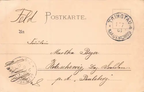 AK Tsingtau 青岛 市 Chinesinnen Festgegewand Kiautschou China Boxeraufstand 1901