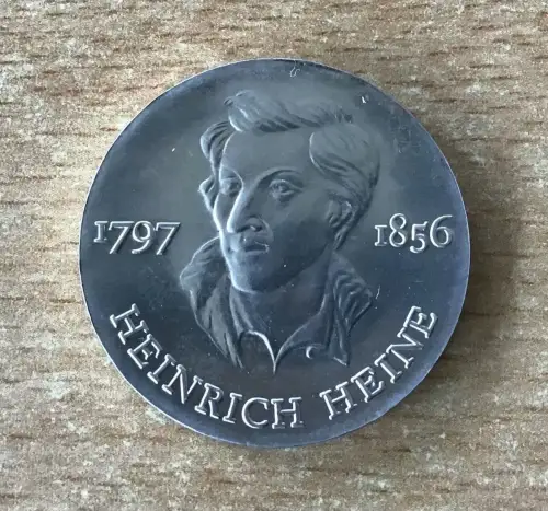 DDR 10 Mark 1972 Heinrich Heine Silber stgl.