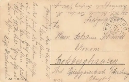 AK 1.WK Herzlichen Weihnachtsgruß Reichsfahne Spruchkarte 1916 Patriotika