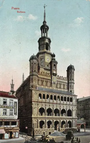 Rathaus in Posen Feldpostkarte 1915