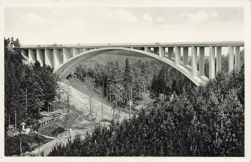 AK Hermsdorf Reichsautobahnbrücke Teufelstalbrücke Thüringen Postkarte