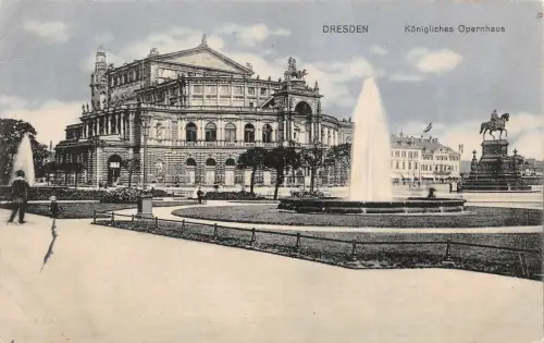 Dresden Königliches Opernhaus Postkarte AK 1916