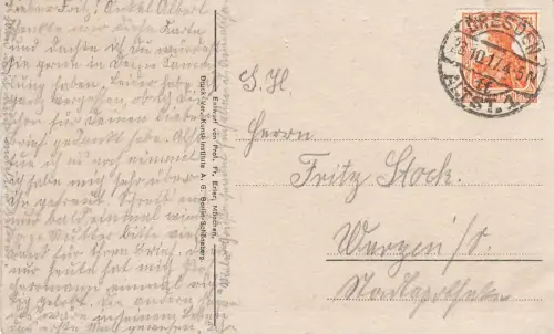 AK 1.WK Zeichnet Kriegsanleihe Flieger 1917 gelaufen Patriotika Postkarte