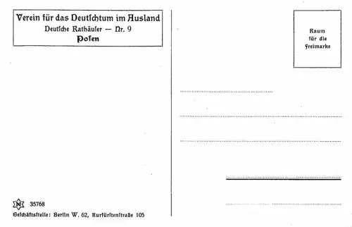 Posen Rathaus Postkarte