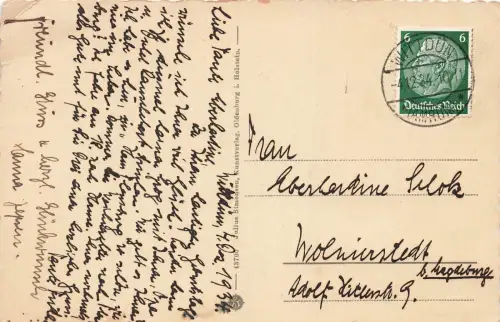AK Wittdün Wandelbahn Schleswig-Holstein 1934 gelaufen Postkarte