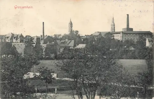 Blick auf Grossenhain Stadtansicht Sachsen Postkarte AK 1913