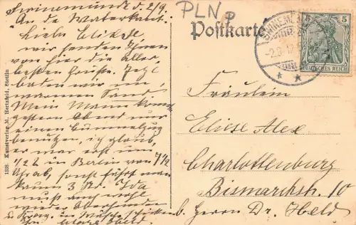 Ostseebad Swinemünde Blick von der Seebrücke auf Strand Postkarte AK 1912