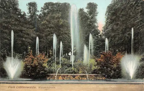 Wasserkünste Park Lichtenwalde Sachsen Postkarte AK 1909