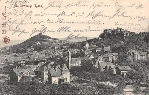 Blankenburg (Harz) Serie 39 Harz-Zahnrad-Bahn Offizielle Postkarte No. 4 AK 1902