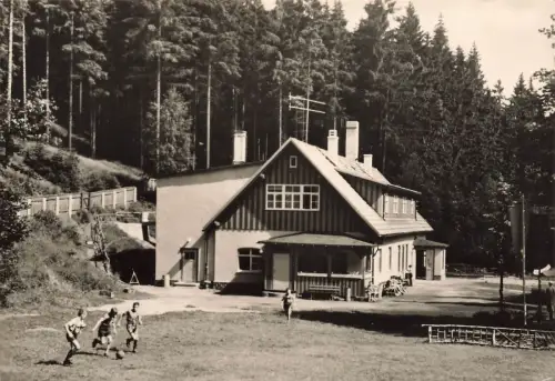 Ferienheim Kammgarnspinnerei Falkenstein Vogtland Sachsen Postkarte AK