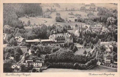 Bad Flinsberg (Isergeb.) Kurhaus mit Umgebung Postkarte AK