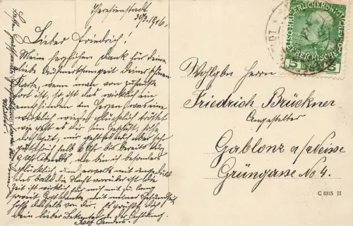 Neue Elbbrücke in Leitmeritz Litoměřice Böhmen Postkarte AK 1916