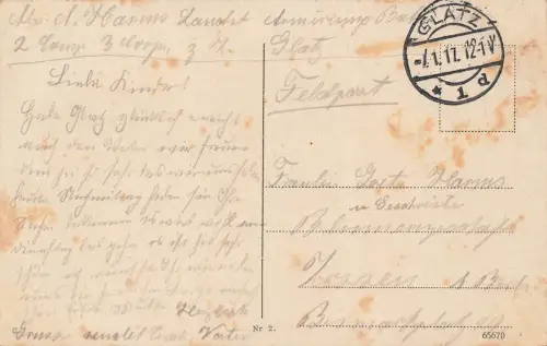 Blick auf die Festung und Viadukt Glatz Schlesien Postkarte AK 1917