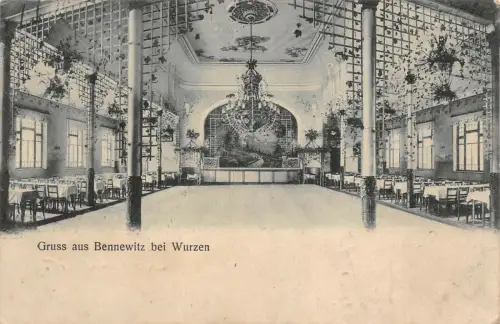 Gruss aus Bennewitz bei Wurzen Postkarte AK 1914