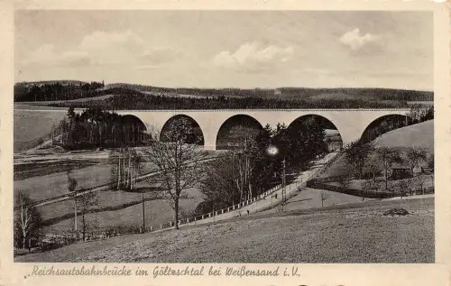 Reichsautobahnbrücke im Göltzschtal bei Weißensand i. V. AK
