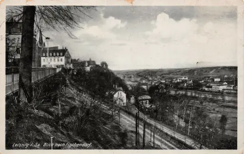 Leisnig i. Sa. Blick nach Fischendorf Feldpostkarte AK