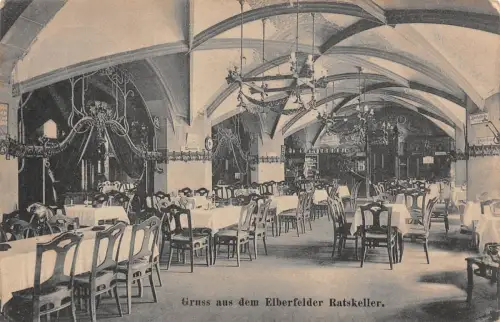Gruss aus dem Elberfelder Ratskeller Postkarte AK 1910