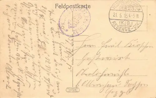 Bahnhof in Saint Hilaire-le-Petit Frankreich Patriotika Postkarte AK 1915