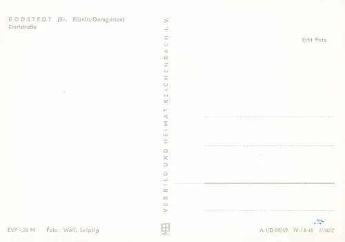 Ansicht Dorfstraße in Bodstedt Mecklenburg-Vorpommern Postkarte AK