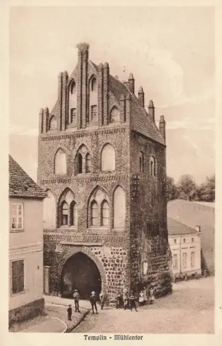 Mühlentor in Templin Brandenburg Postkarte AK