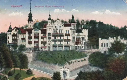 Kurhaus Hotel Fürstenhof in Eisenach Thüringen Postkarte AK 1919