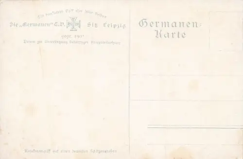 Angriff auf einen deutschen Schützengraben Postkarte AK