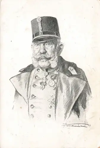 Portrait von Kaiser Franz Josef Postkarte AK 1916