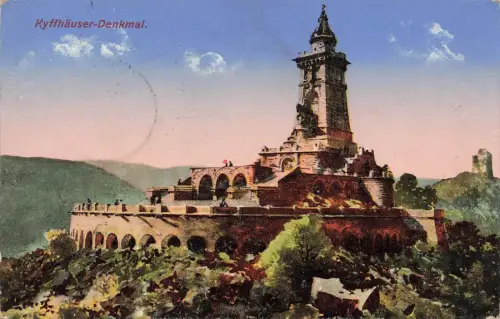 Ansicht Kyffhäuser-Denkmal Kyffhäuserland Thüringen Postkarte AK 1916