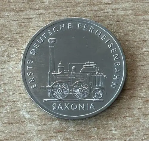 DDR 5 Mark 1988 Ferneisenbahn Saxonia Eisenbahn