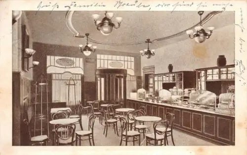 Konditorei Kaffee Schmorl Dresden-A. Verkaufsraum Postkarte AK 1934