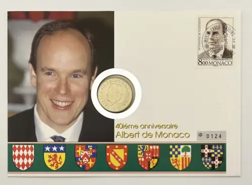 Numisbrief Albert de Monaco, Albert, Monaco 1998