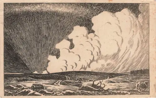 Bild aus dem Felde Künstlerkarte Rotkreuz Patriotika Postkarte AK