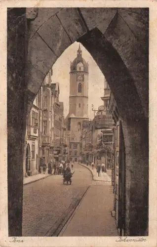 Jena Durchblick durch Johannistor in die Johannisgasse Postkarte AK 1925