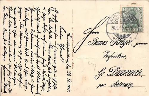 Brunsbüttelkoog am Kaiser Wilhelm Kanal Kautstrasse Häuser Kinder 1915