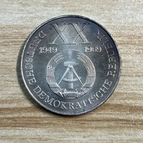 DDR XX 20 Jahre DDR 1949 - 1969 Silber Medaille Wilhelm Pieck