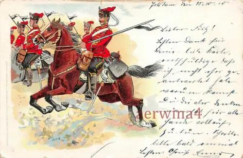 Leib-Garde-Husaren-Regiment Potsdam Postkarte 1910