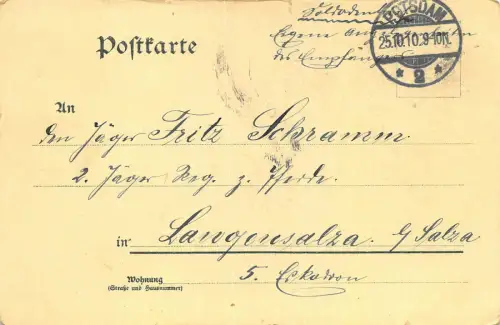 Leib-Garde-Husaren-Regiment Potsdam Postkarte 1910