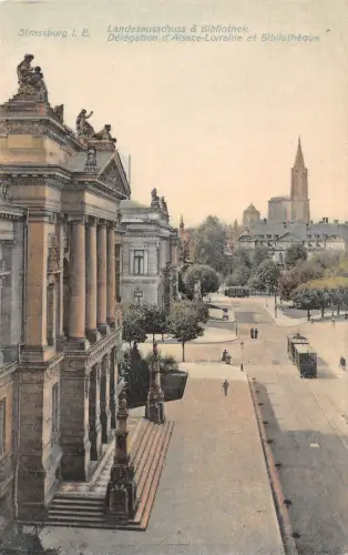 Strassburg i. E. Landesausschuss & Bibliothek Postkarte AK 1907