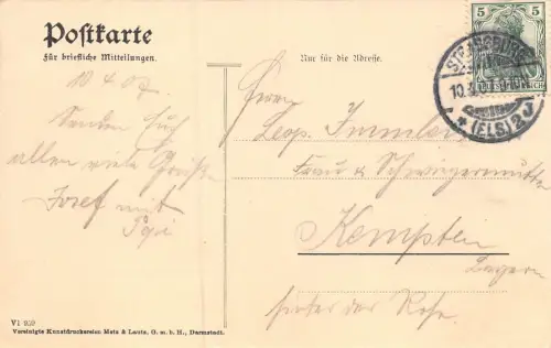 Strassburg i. E. Landesausschuss & Bibliothek Postkarte AK 1907