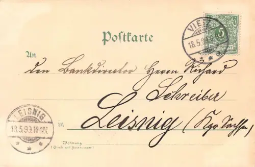 Dolgensee bei Vietz Försterei Litho Postkarte 1899