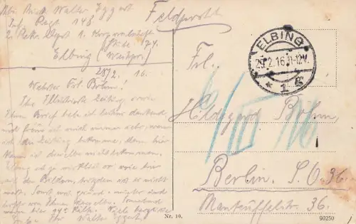 Am Wasser Leegebrücke mit Dampfer Elbing Westpreussen Postkarte AK 1916