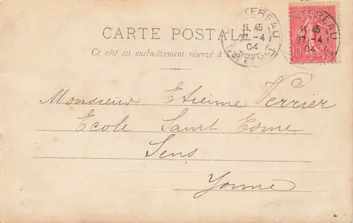 Portrait Kleiner französischer Gardesoldat Postkarte AK 1904