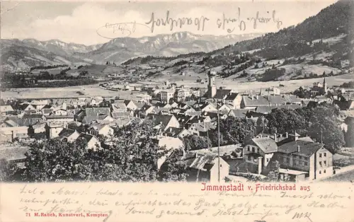 Immenstadt v. Friedrichsbad aus Postkarte AK 1904