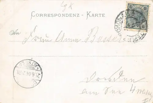 Teplitz (Teplice) Schlossplatz mit Dreifaltigkeitssäule AK 1904