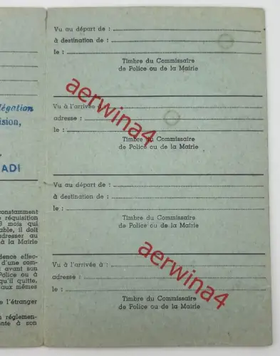 DDR Reisepass Dienstvisa + Aufenthaltskarte, Ausbilder in Algerien Tadmaït 1969
