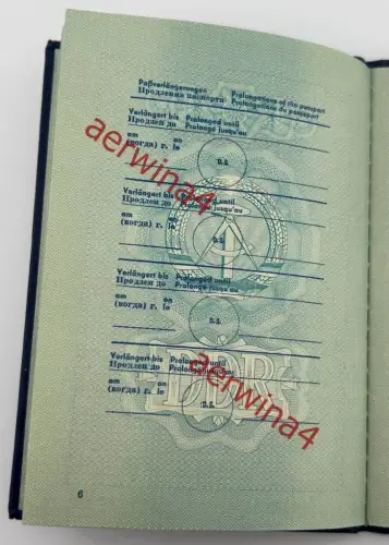DDR Reisepass Dienstvisa + Aufenthaltskarte, Ausbilder in Algerien Tadmaït 1969